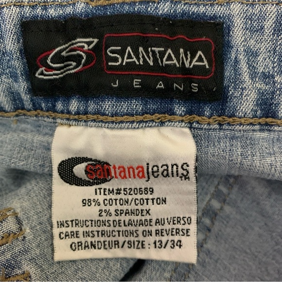 Vintage 90s Y2K Santana Jeans Denim Cargo Skirt - Picture 6 of 7